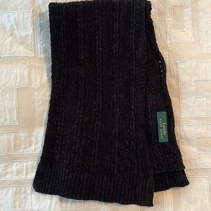 Ralph Lauren black chenille winter scarf